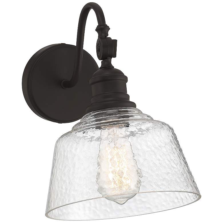 Image 1 Savoy House Meridian 9" Wide Oil Rubbed Bronze 1-Light Wall Sconce