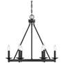 1_Savoy House Middleton 25"W Matte Black 6-Light Chandelier