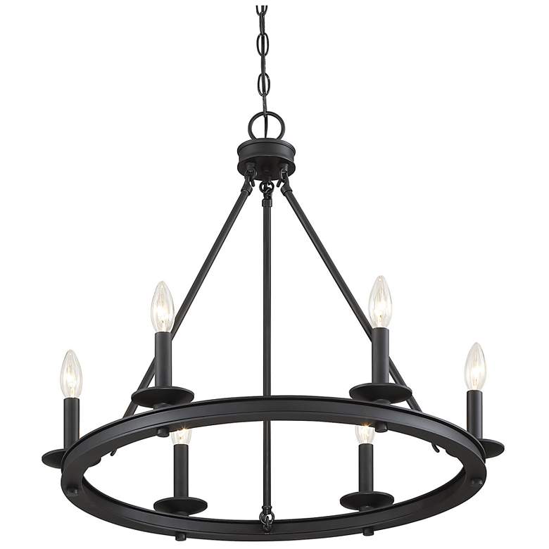 Image 2 Savoy House Middleton 25"W Matte Black 6-Light Chandelier more views
