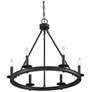 Thumbnail2 of Savoy House Middleton 25"W Matte Black 6-Light Chandelier more views