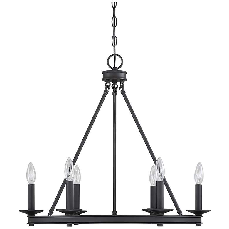 Image 4 Savoy House Middleton 25"W Matte Black 6-Light Chandelier more views