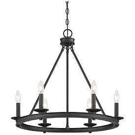 Image5 of Savoy House Middleton 25"W Matte Black 6-Light Chandelier more views
