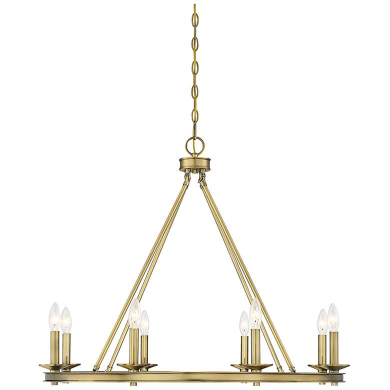 Image 1 Savoy House Middleton 33" Wide Warm Brass 8-Light Chandelier