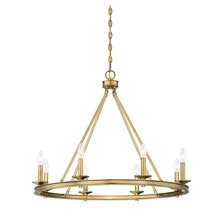 Image 3 Savoy House Middleton 33" Wide Warm Brass 8-Light Chandelier more views