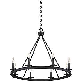 Image5 of Savoy House Middleton 33"W Matte Black 8-Light Chandelier more views