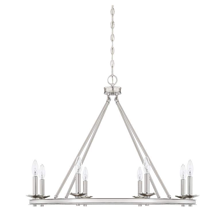Image 3 Savoy House Middleton 33"W Statin Nickel 8-Light Chandelier more views