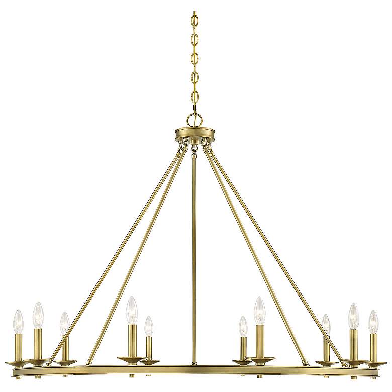 Image 2 Savoy House Middleton 45"W Warm Brass 10-Light Chandelier