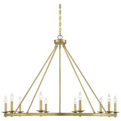 Savoy House Middleton 45"W Warm Brass 10-Light Chandelier