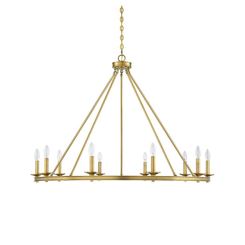 Image 3 Savoy House Middleton 45"W Warm Brass 10-Light Chandelier more views