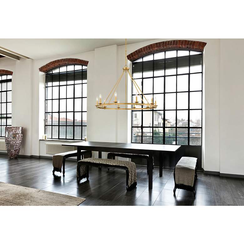 Image 7 Savoy House Middleton 45"W Warm Brass 10-Light Chandelier more views