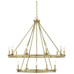 Savoy House Middleton 45"W Warm Brass 15-Light Chandelier