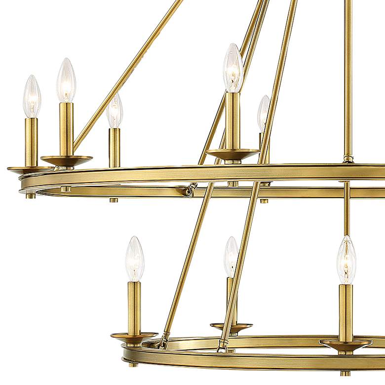 Image 2 Savoy House Middleton 45"W Warm Brass 15-Light Chandelier more views