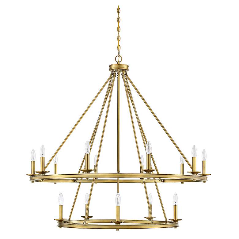 Image 3 Savoy House Middleton 45"W Warm Brass 15-Light Chandelier more views