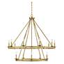 3_Savoy House Middleton 45"W Warm Brass 15-Light Chandelier more views
