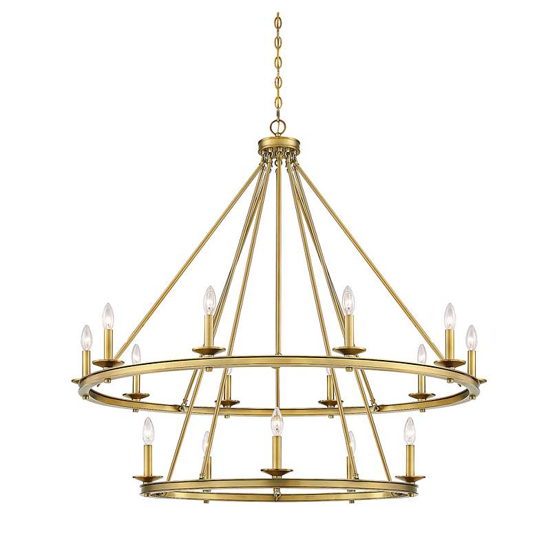 Image 4 Savoy House Middleton 45"W Warm Brass 15-Light Chandelier more views