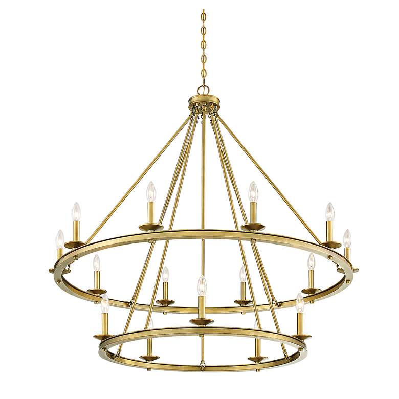 Image 5 Savoy House Middleton 45"W Warm Brass 15-Light Chandelier more views