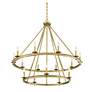 5_Savoy House Middleton 45"W Warm Brass 15-Light Chandelier more views