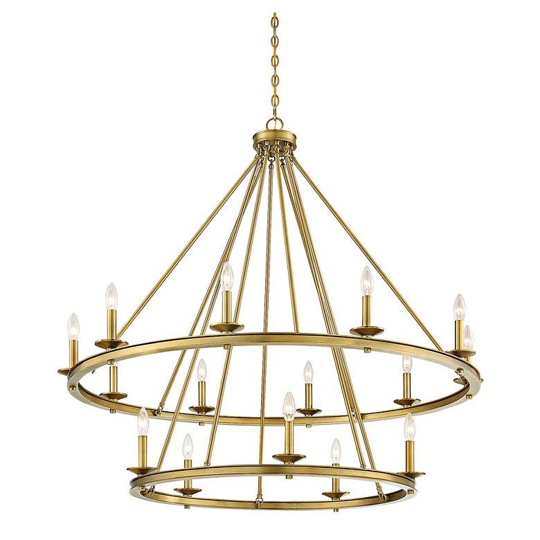 Image 6 Savoy House Middleton 45"W Warm Brass 15-Light Chandelier more views
