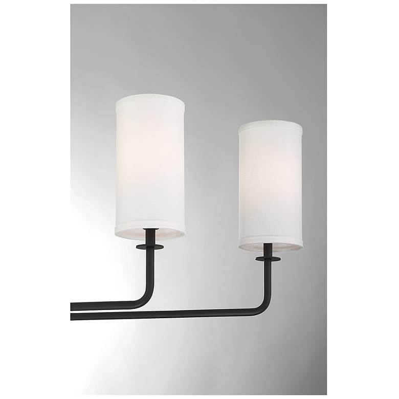Image 6 Savoy House Midland 16" Matte Black & Warm Brass Accents Linear Ch more views