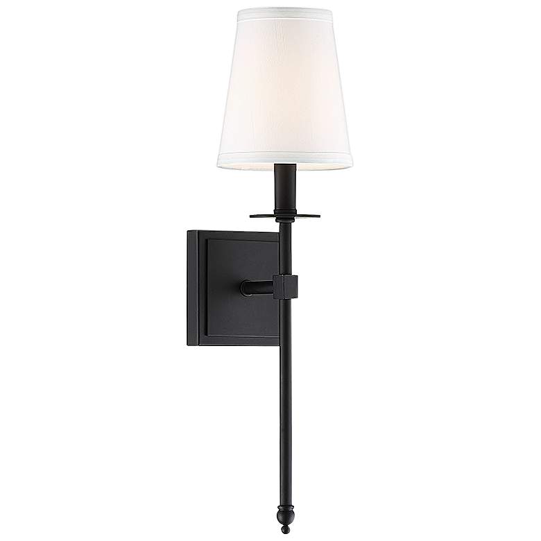Image 2 Savoy House Monroe 20" High Matte Black Wall Sconce