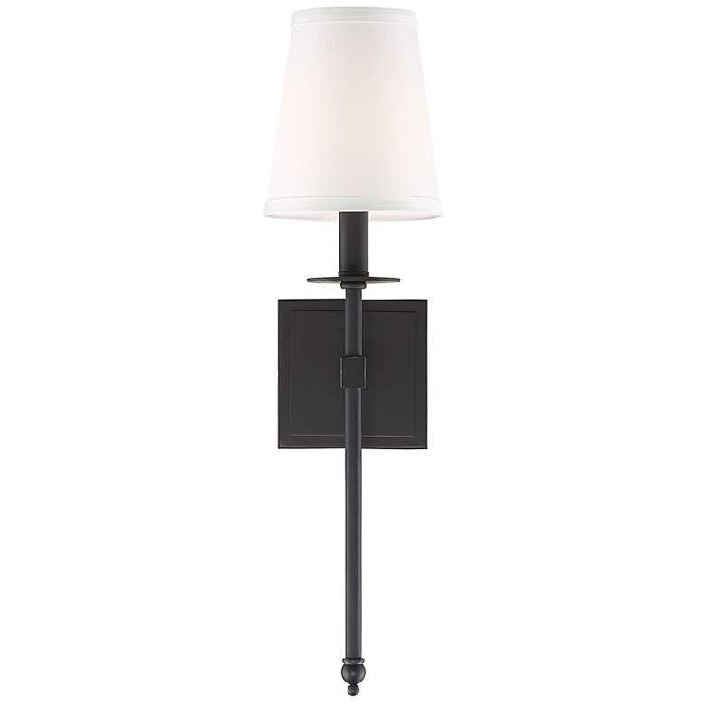 Image 5 Savoy House Monroe 20" High Matte Black Wall Sconce more views