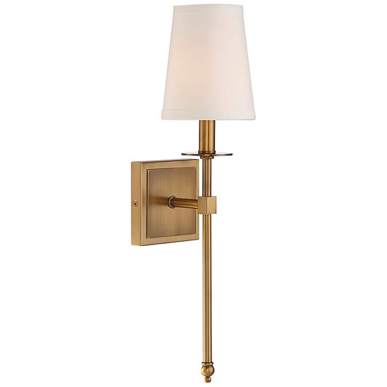 Image 2 Savoy House Monroe 20" High Warm Brass Wall Sconce