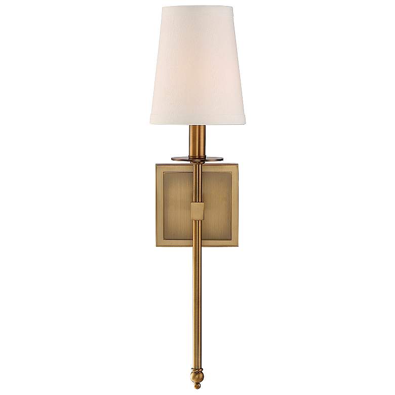 Image 4 Savoy House Monroe 20" High Warm Brass Wall Sconce more views