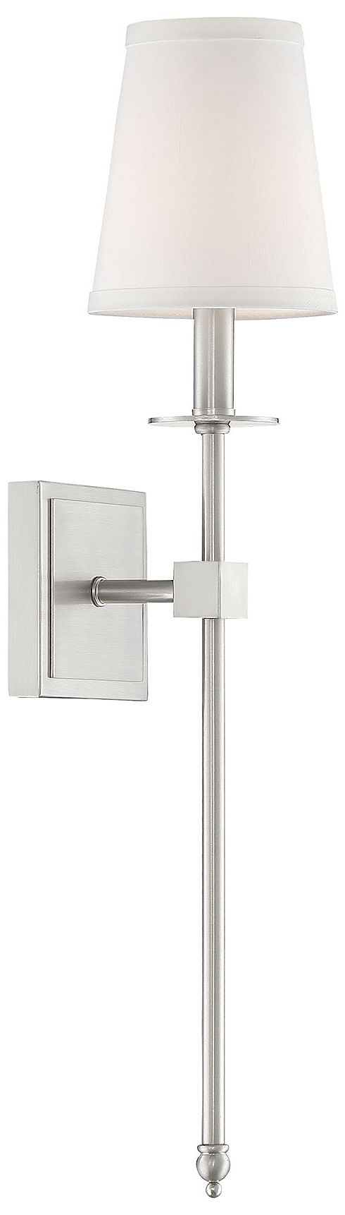 Image 4 Savoy House Monroe 24" High Satin Nickel Wall Sconce more views