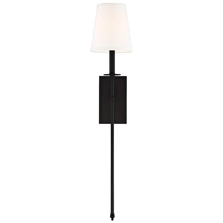 Image 1 Savoy House Monroe 33 1/2" High Matte Black Wall Sconce