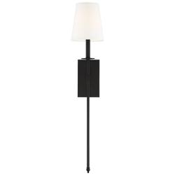Savoy House Monroe 33 1/2" High Matte Black Wall Sconce
