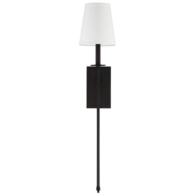 Image 2 Savoy House Monroe 33 1/2" High Matte Black Wall Sconce more views