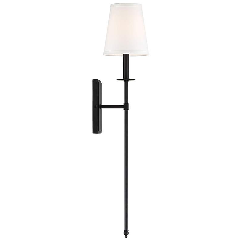 Image 5 Savoy House Monroe 33 1/2" High Matte Black Wall Sconce more views