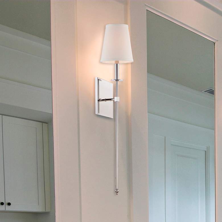 Image 2 Savoy House Monroe 33 1/2" High Polished Nickel Wall Sconce