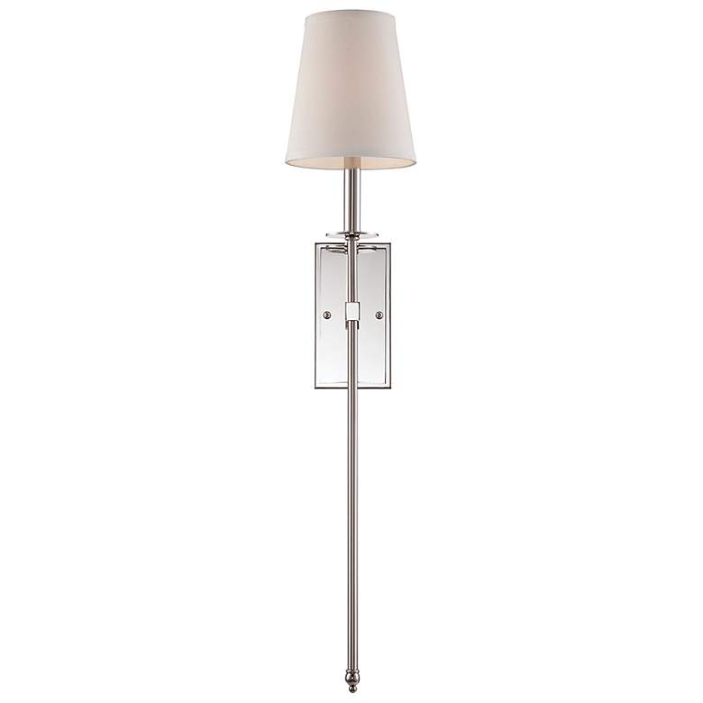 Image 5 Savoy House Monroe 33 1/2" High Polished Nickel Wall Sconce more views