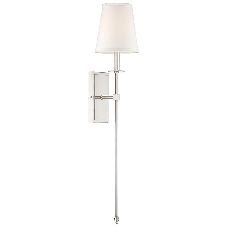 Image 4 Savoy House Monroe 33 1/2" High Satin Nickel Wall Sconce more views