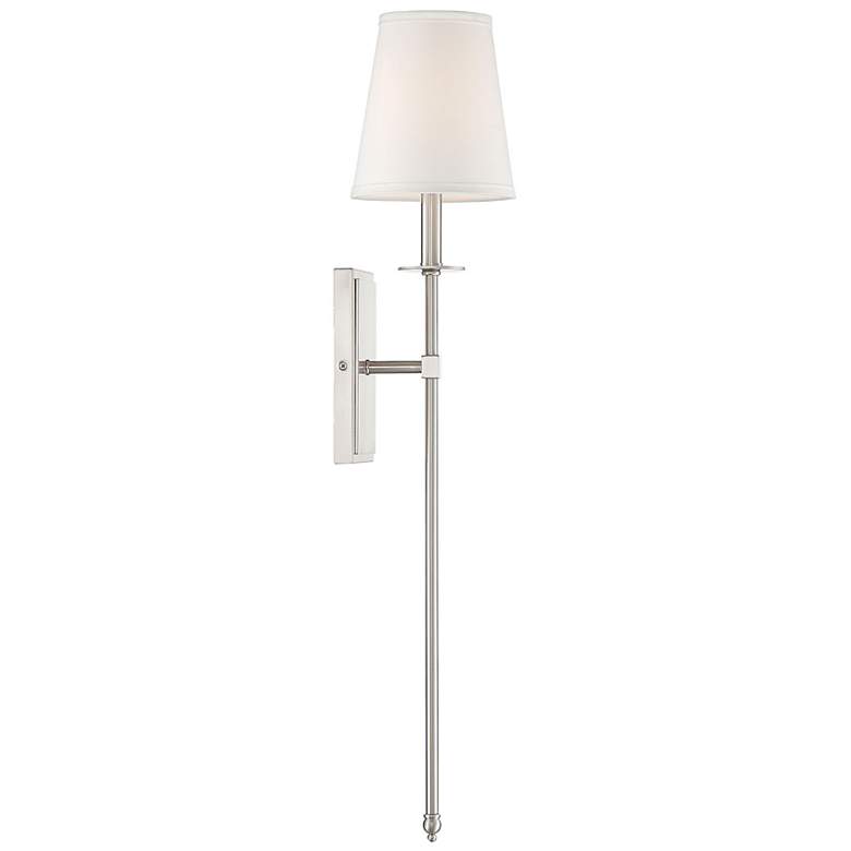 Image 5 Savoy House Monroe 33 1/2" High Satin Nickel Wall Sconce more views