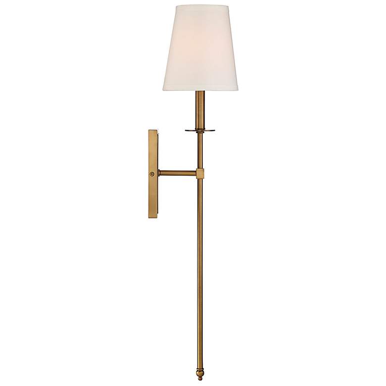 Image 4 Savoy House Monroe 33 1/2" High Warm Brass Wall Sconce more views