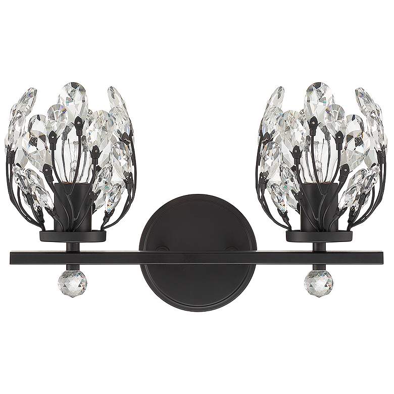 Image 2 Savoy House Moreno 15 1/2"H Matte Black 2-Light Wall Sconce more views