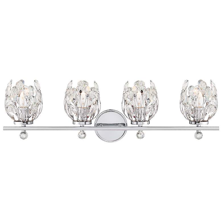 Image 1 Savoy House Moreno 31" Wide Chrome 4-Light Vanity Bath Light