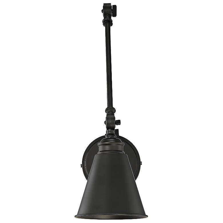 Image 5 Savoy House Morland Matte Black Swing Arm Wall Lamp more views