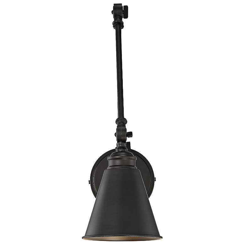 Image 6 Savoy House Morland Matte Black Swing Arm Wall Lamp more views