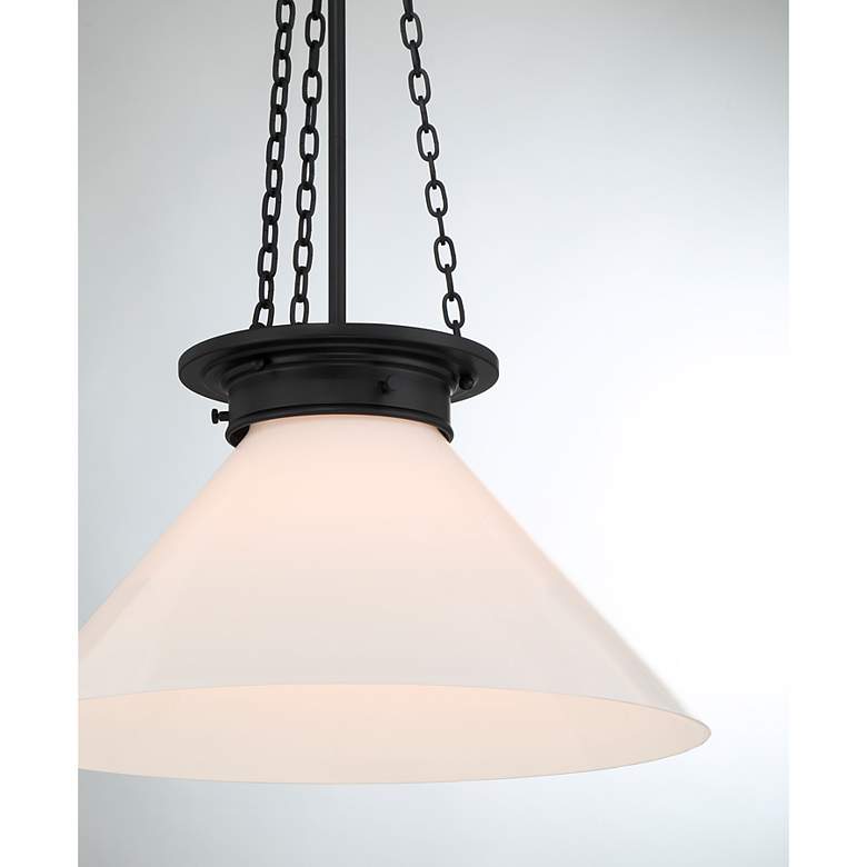 Image 6 Savoy House Myers 18" Wide Matte Black Pendant Light more views