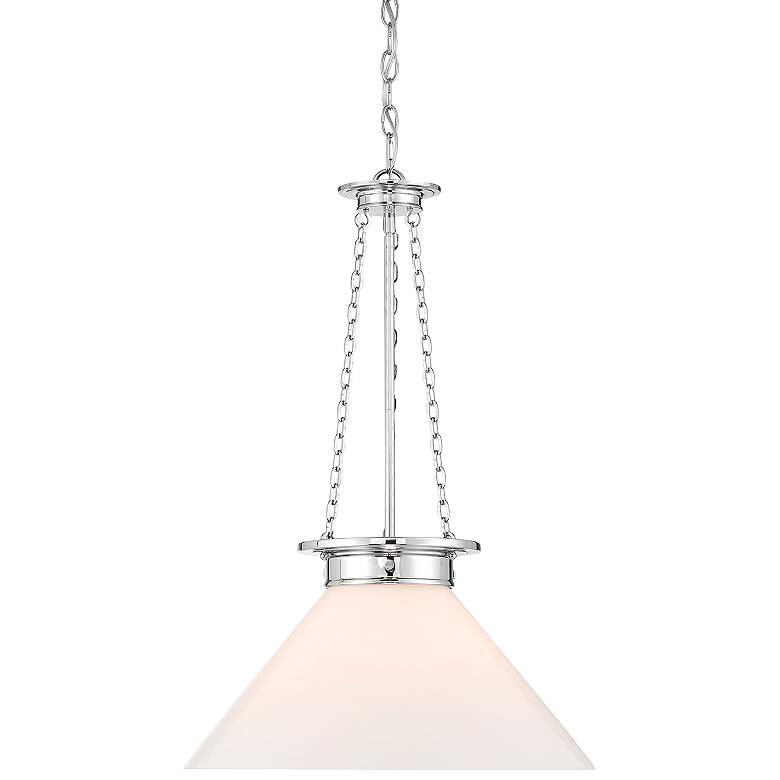 Image 1 Savoy House Myers 18" Wide Polished Nickel Pendant Light