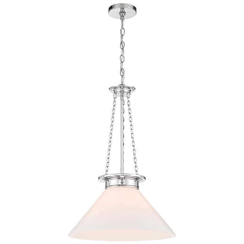 Image 3 Savoy House Myers 18" Wide Polished Nickel Pendant Light more views