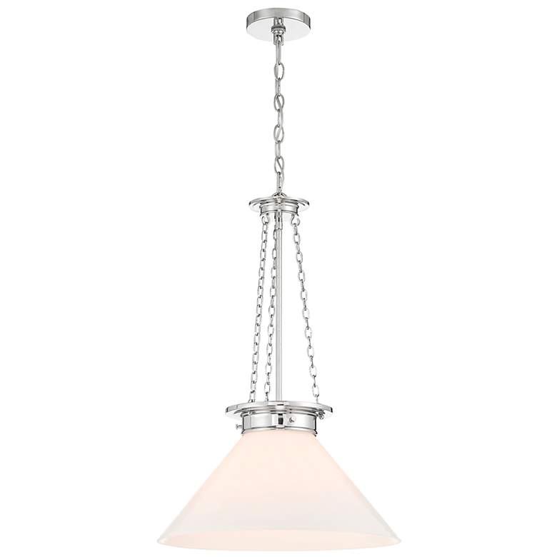 Image 4 Savoy House Myers 18" Wide Polished Nickel Pendant Light more views