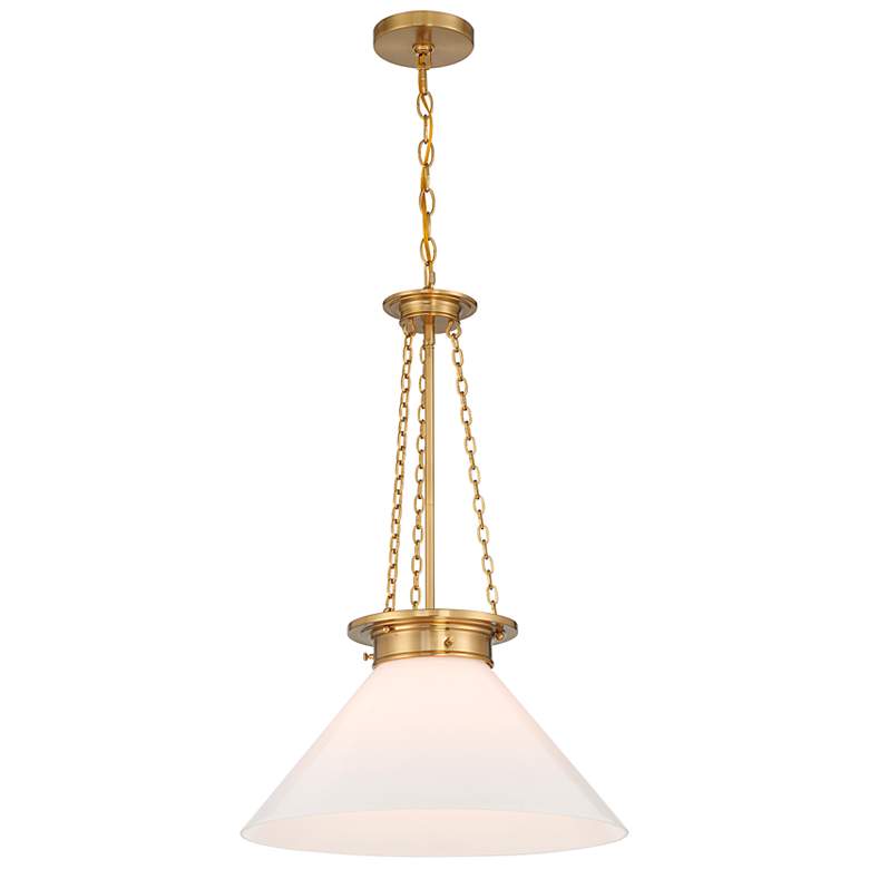 Image 5 Savoy House Myers 18" Wide Warm Brass Pendant Light more views