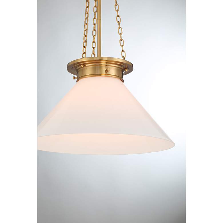 Image 6 Savoy House Myers 18" Wide Warm Brass Pendant Light more views
