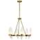 Savoy House Nouvel 27" Wide Warm Brass 6-Light Chandelier