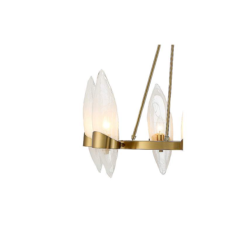 Image 3 Savoy House Nouvel 27" Wide Warm Brass 6-Light Chandelier more views