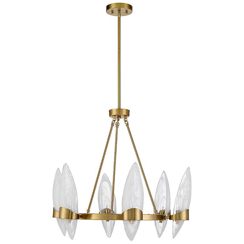 Image 7 Savoy House Nouvel 27" Wide Warm Brass 6-Light Chandelier more views